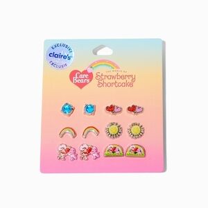 Claire's Care Bears & Strawberry Shortcake Earring Set - Multicolor